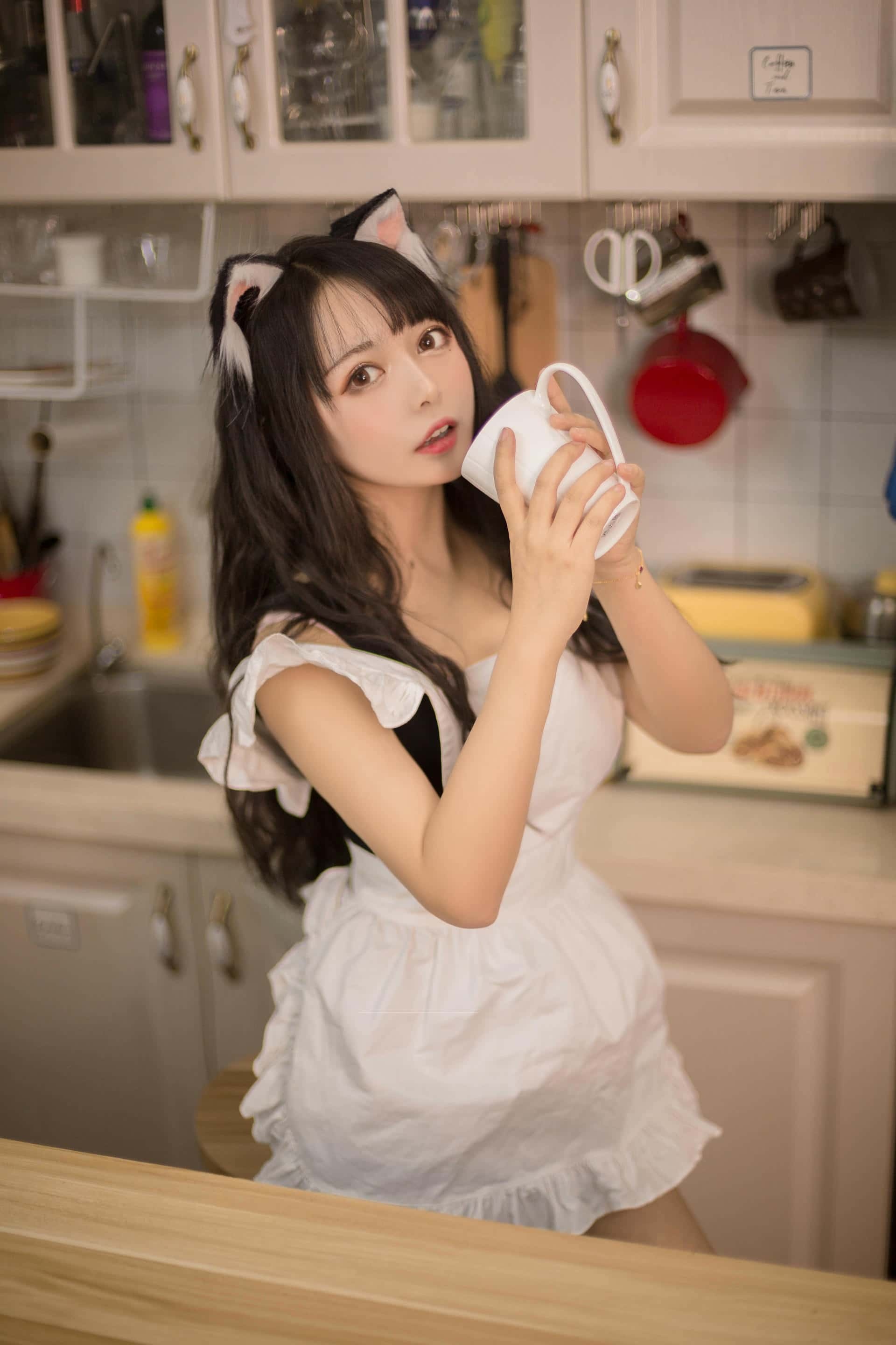 黑猫猫OvO-厨房[11P74MB]